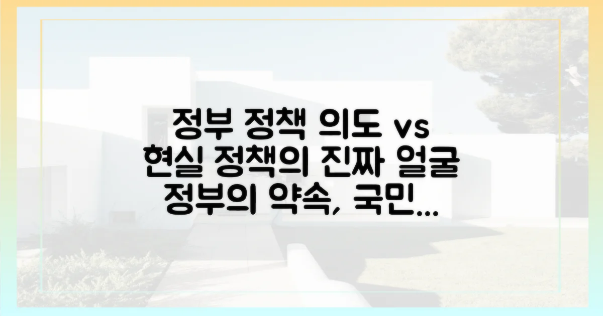 정부 정책, 의도와 현실