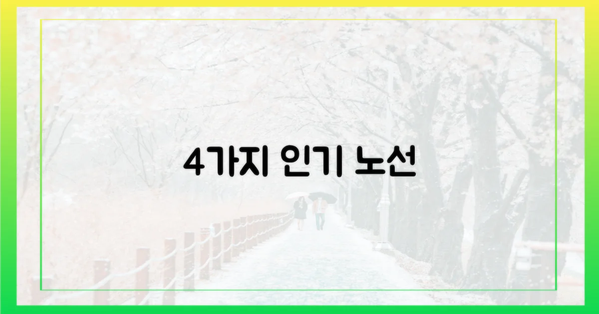 4가지 인기 노선