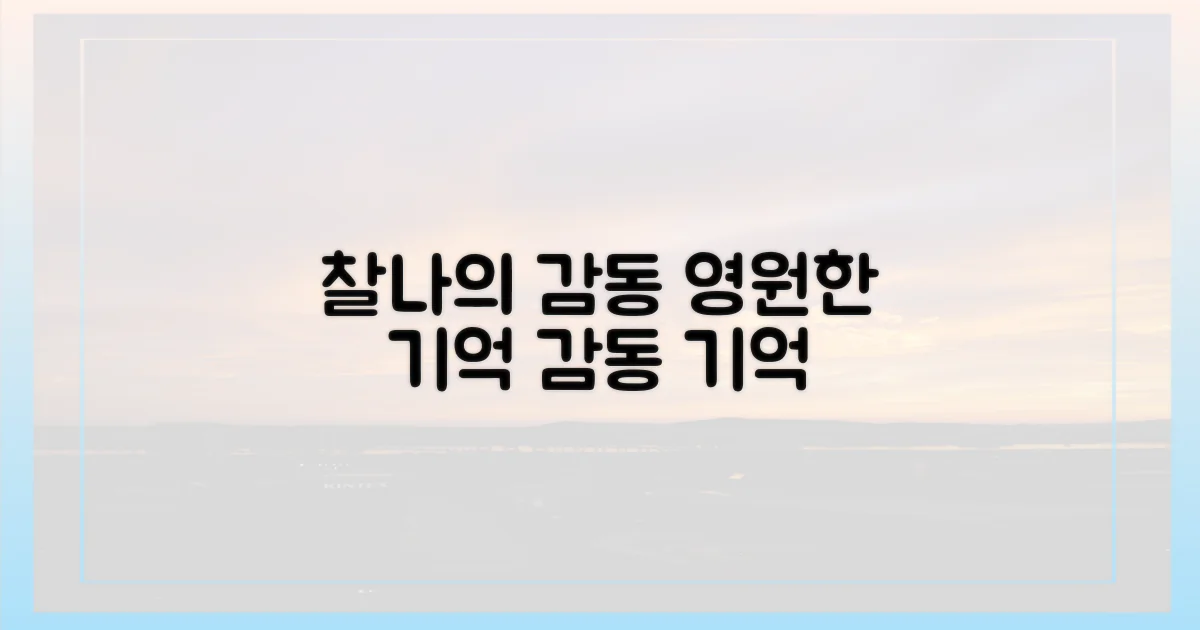 찰나의 감동, 영원한 기억