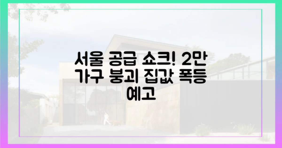 서울 2만가구 밑돌, 공급 부족 심화