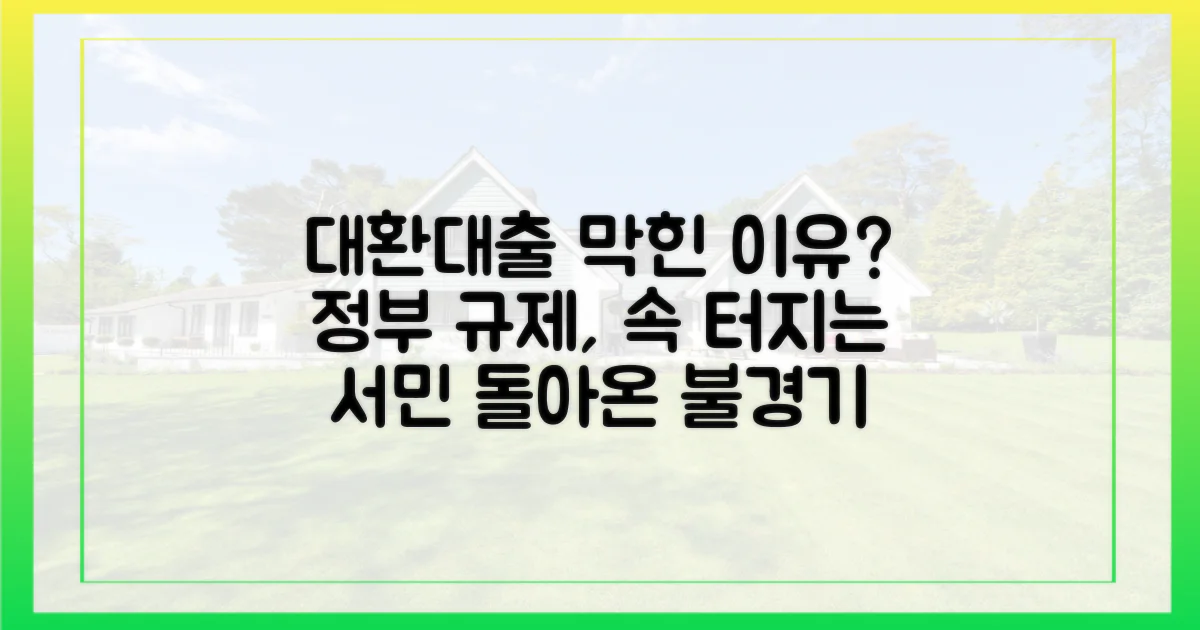 대환대출, 왜 막혔을까?