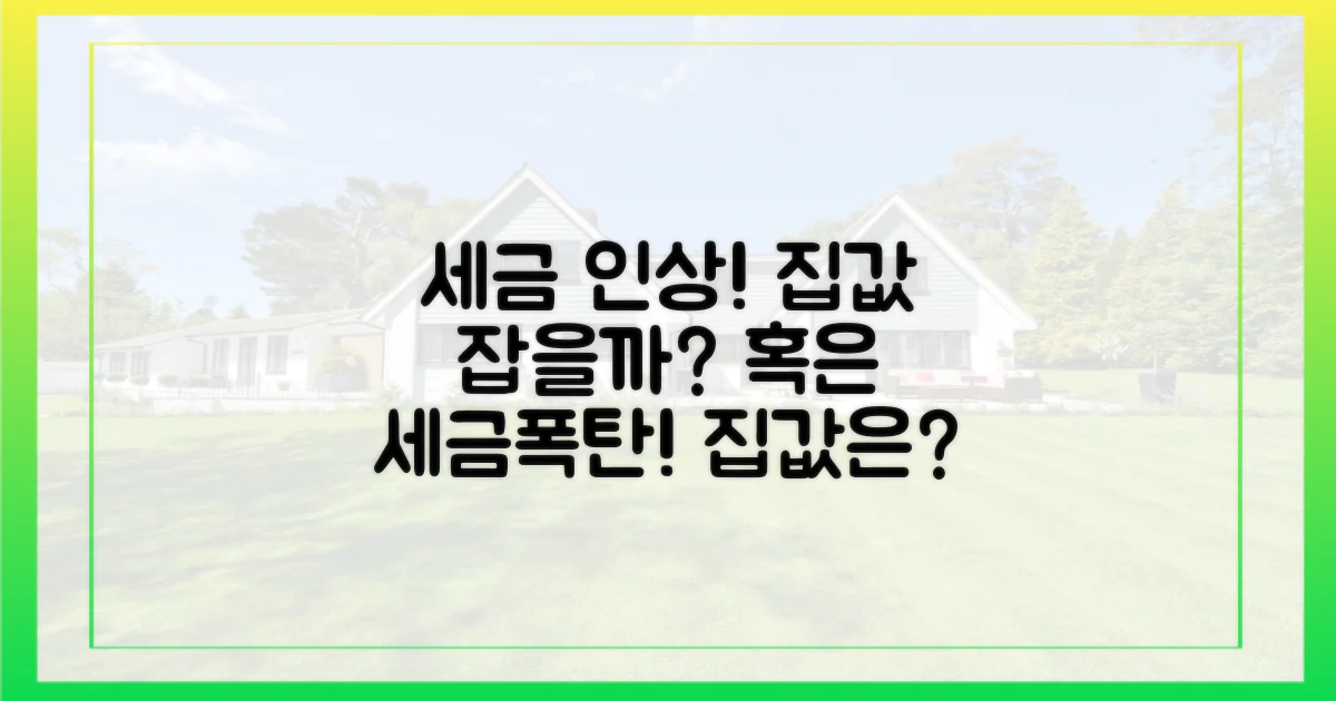 세금 인상, 집값 잡기 위한 걸까?