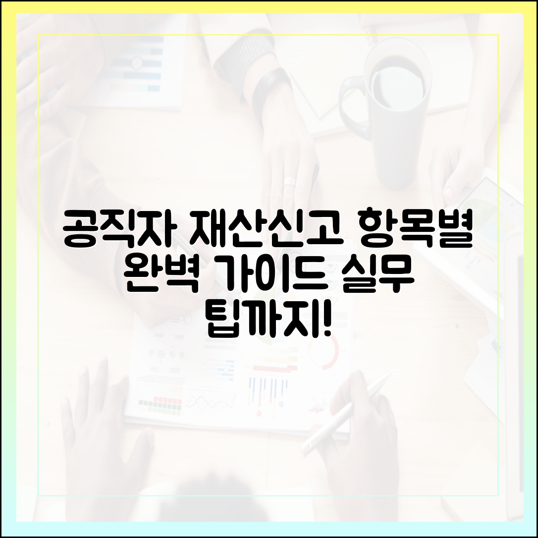 공직자 재산 신고서 작성법: 항목별 상세 가이드 (실무 팁 포함)