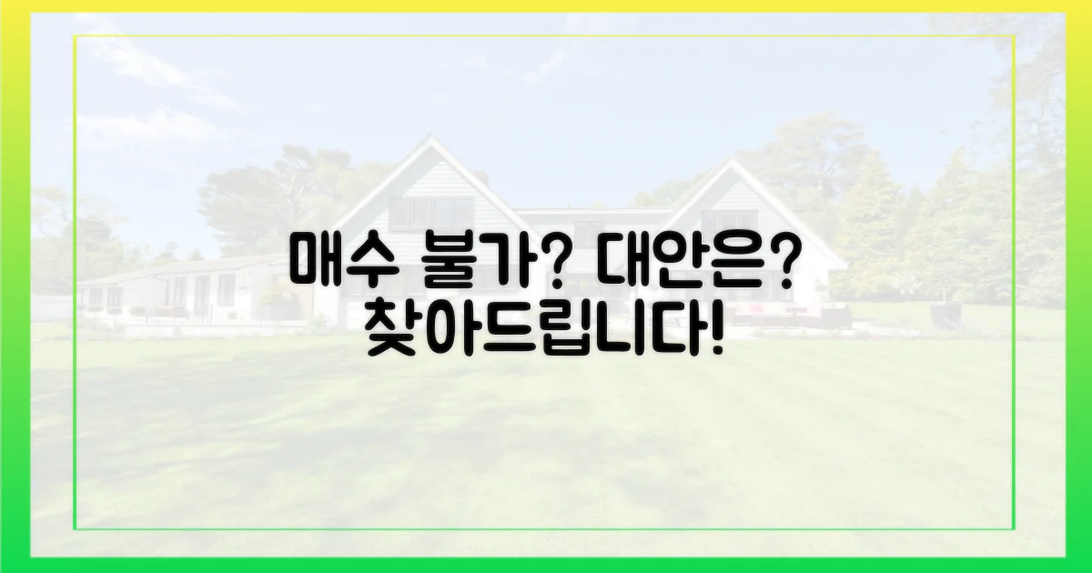 매수 불가, 대안은 없나요?