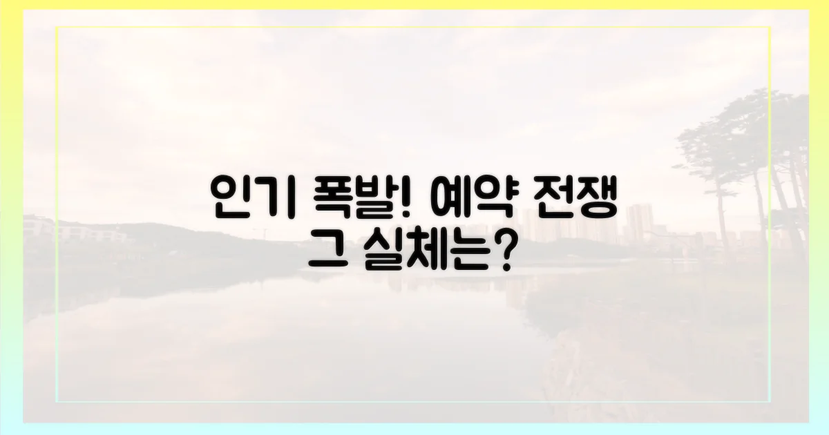 인기 폭발! 예약 전쟁의 실체