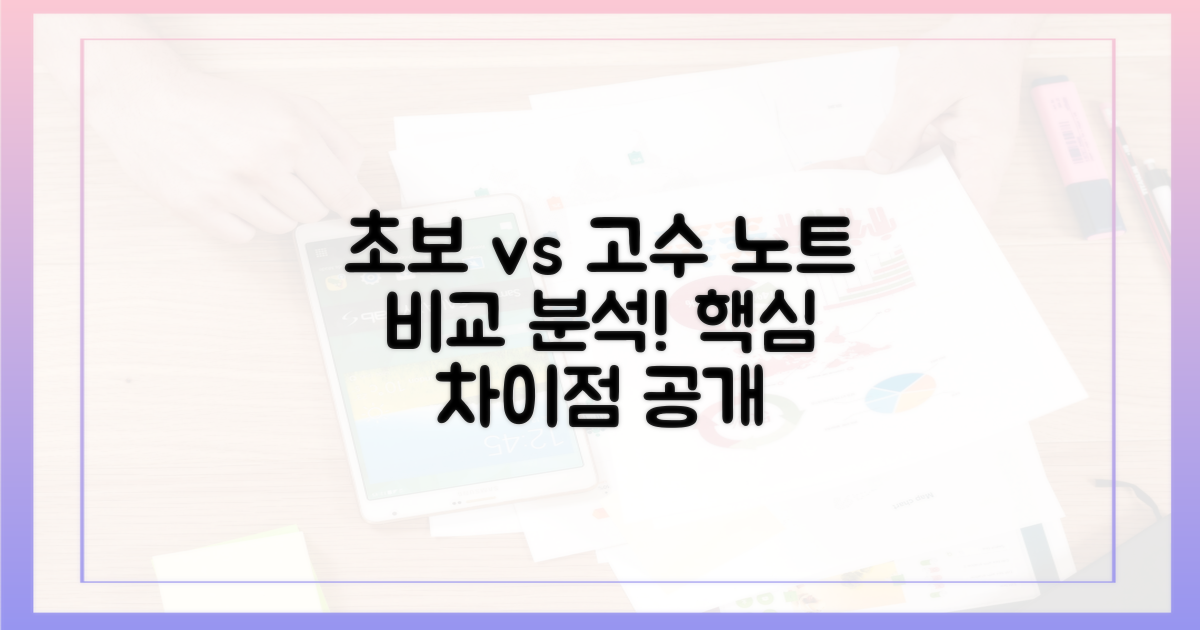 초보자 vs 숙련자 노트 비교