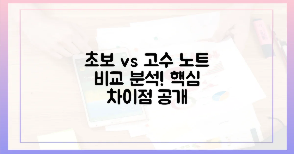 초보자 vs 숙련자 노트 비교
