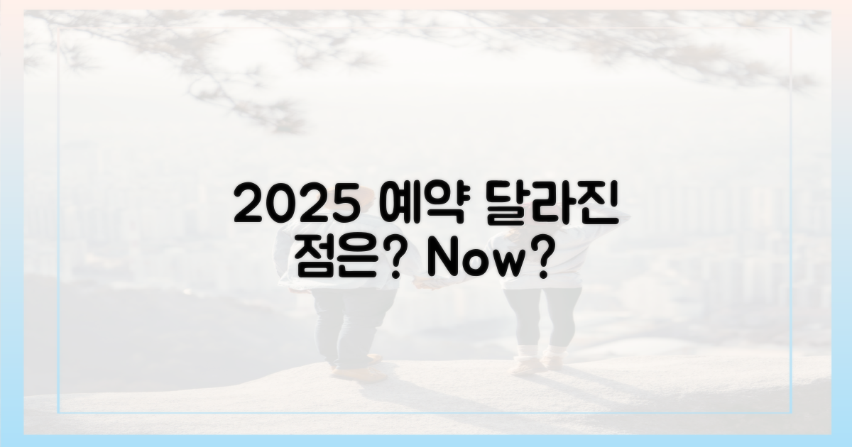 2025년 예약, 작년과 무엇이 달라졌나?