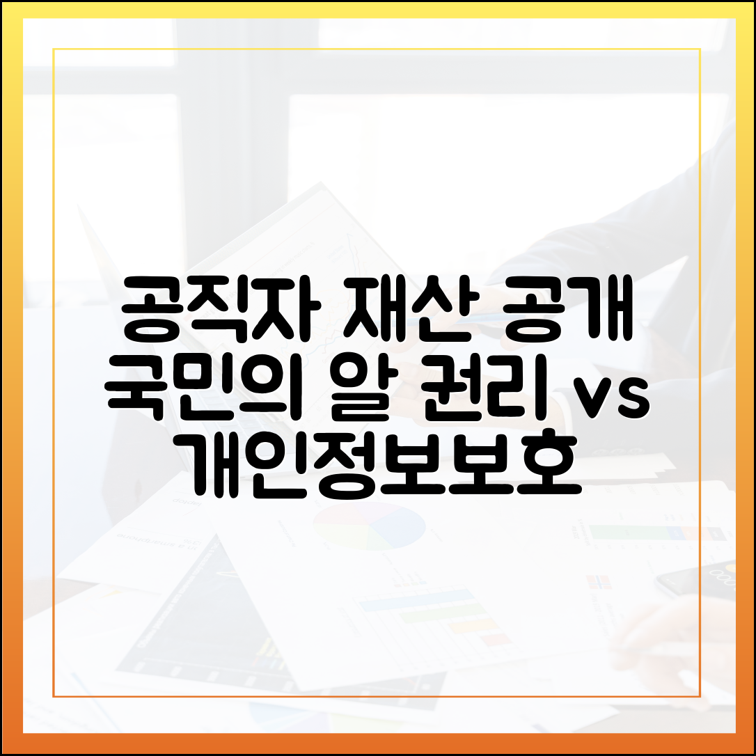 공직자 재산, 국민의 알 권리와 개인정보보호의 균형