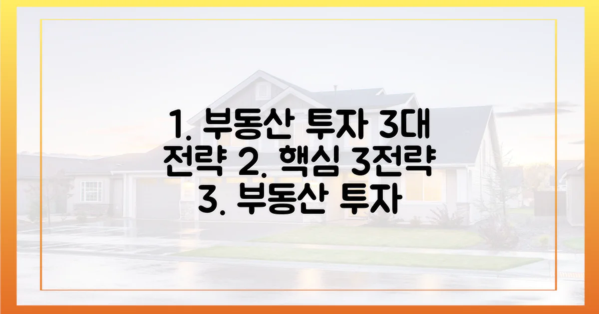 3대 부동산 투자 전략