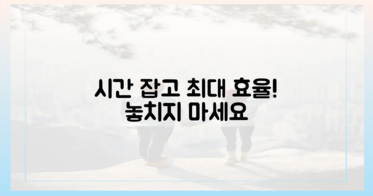 최적의 시간대를 잡으세요