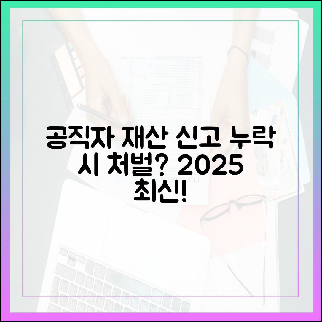 공직자 재산 신고 누락 시 처벌 기준, 2025년 최신 정보