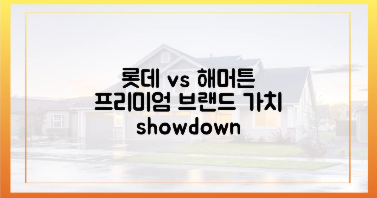 롯데캐슬 vs 해머튼, 브랜드 가치 비교