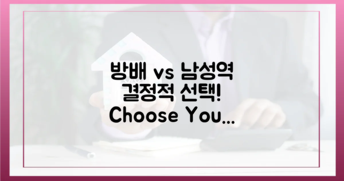 방배동 vs 남성역, 선택의 갈림길