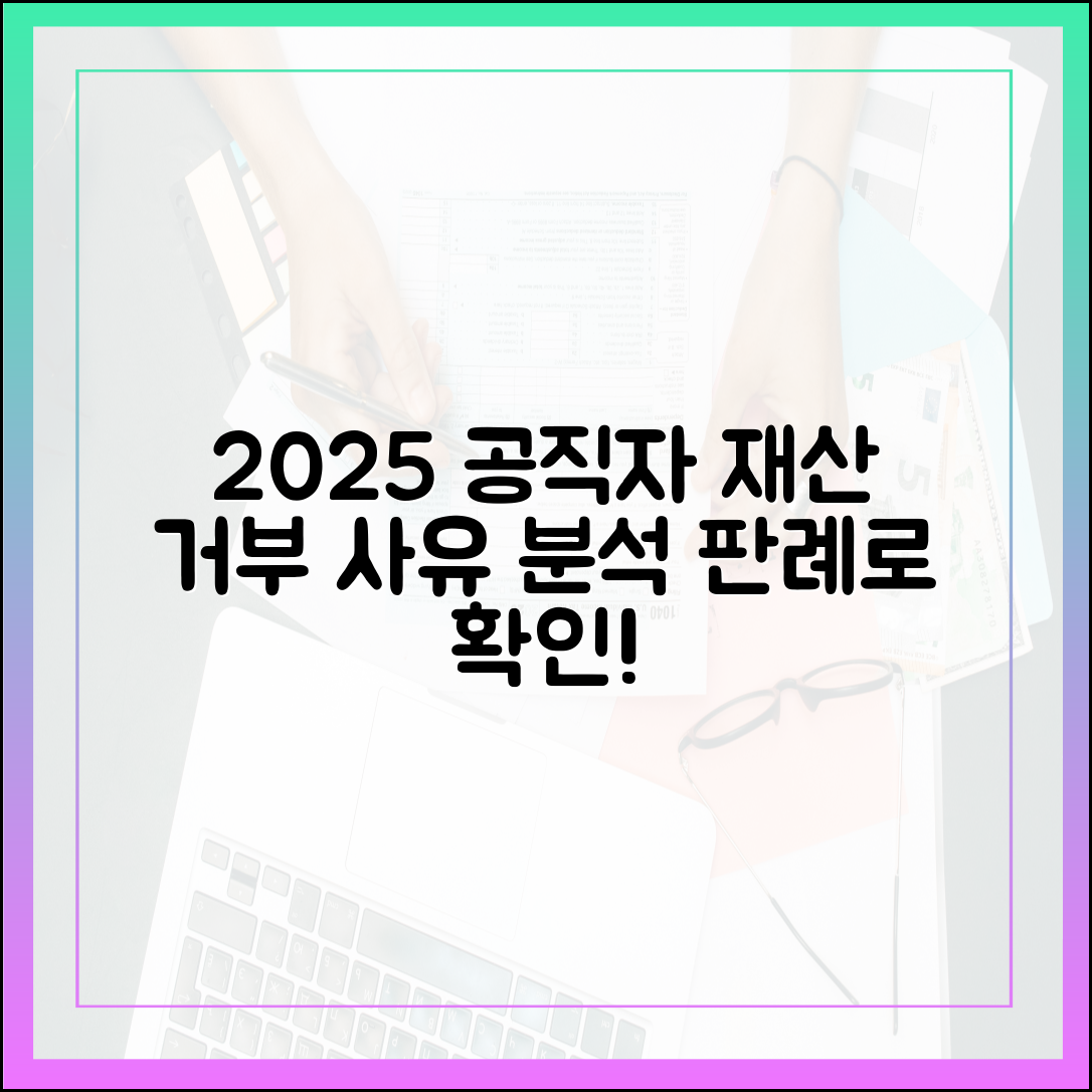 2025년 공직자 재산 고지 거부, 최신 허용 사유 및 판례 분석