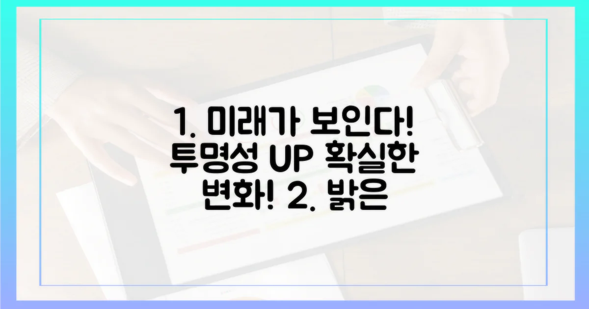 향후 전망, 투명성 강화