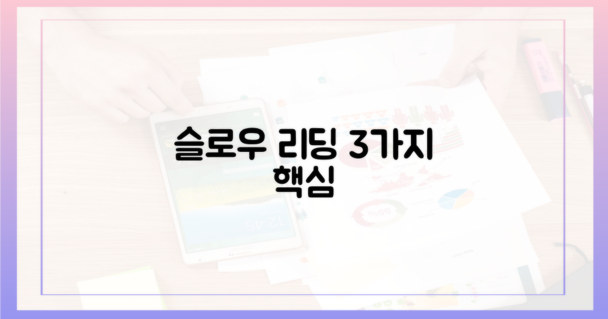 3가지 슬로우 리딩 핵심