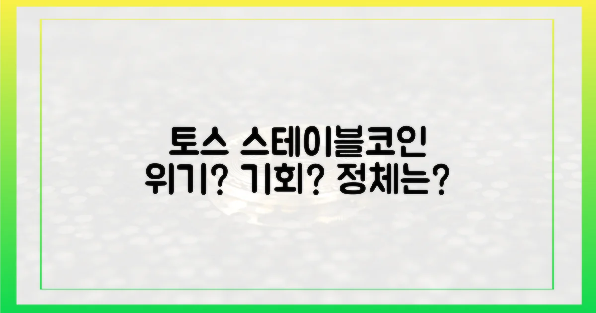 토스의 스테이블코인: 위기인가 기회인가