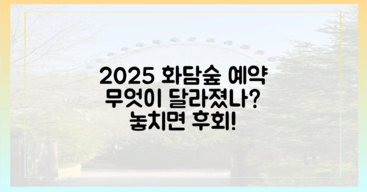 2025년 화담숲 예약, 무엇이 달라졌나?