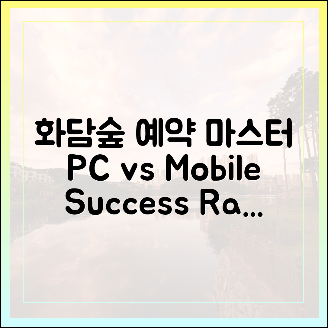 화담숲 예약: PC vs 모바일, 성공률 마스터!
