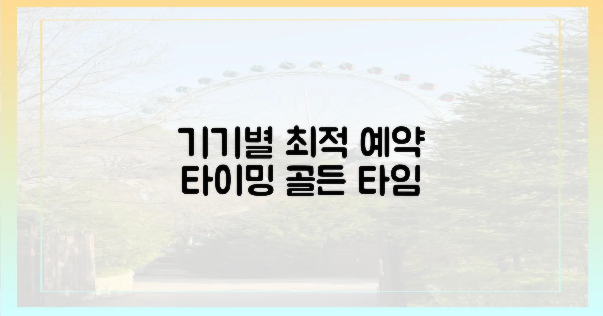 기기별 최적 예약 타이밍
