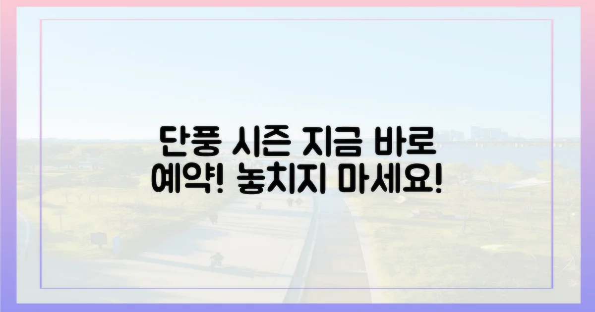 곧 만날 단풍, 지금 예약하세요!