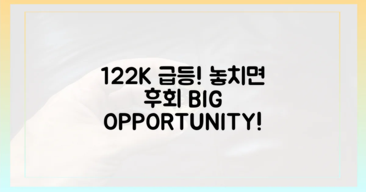 12.2만 달러 등락, 놓치지 마세요!