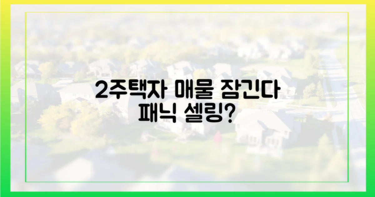 2주택자 매물 잠그나