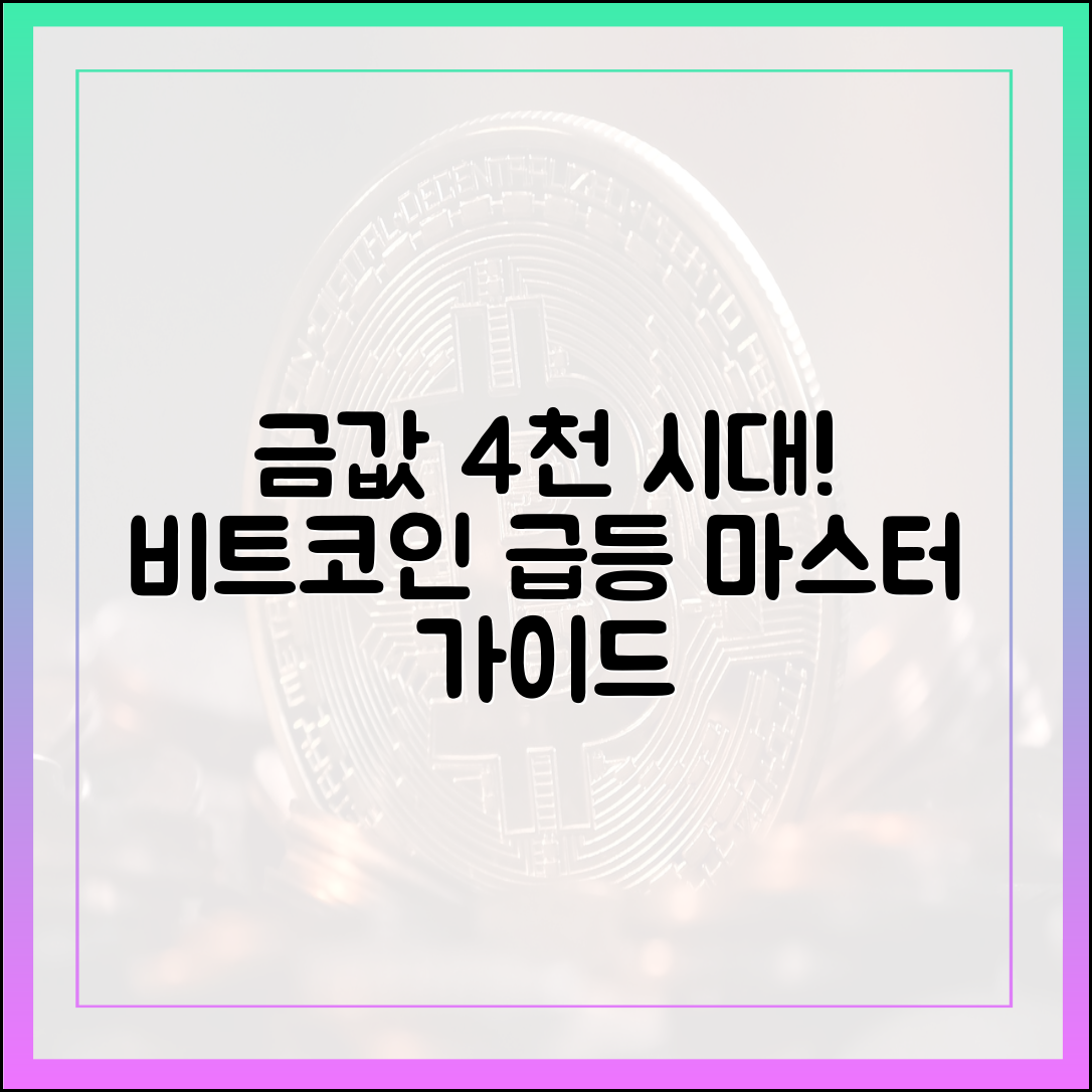 금값 4천 달러 시대, 비트코인 급등 마스터 가이드