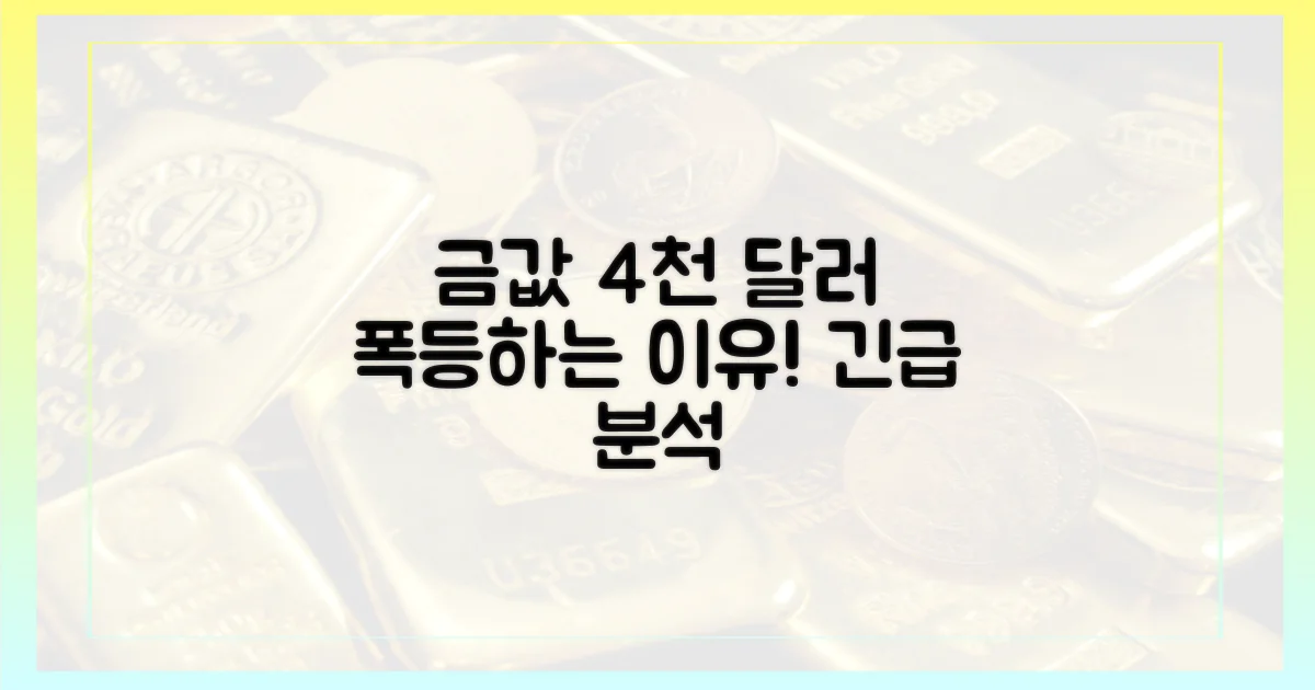 금값 4천 달러, 무엇이 이끄나