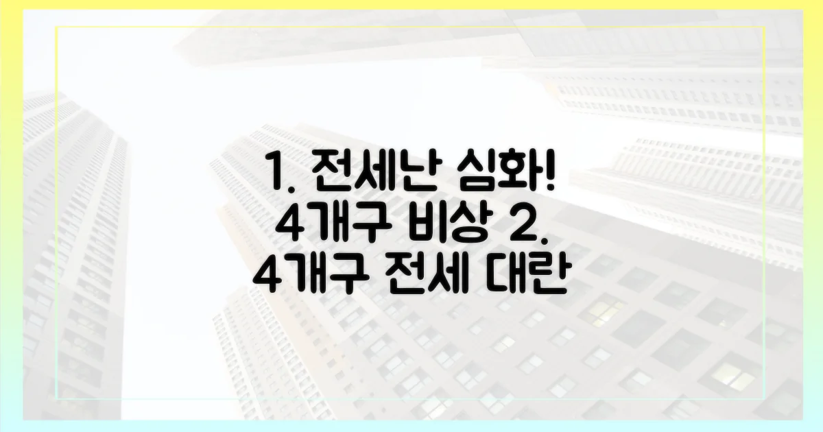 전세난 심화, 4개구 현황