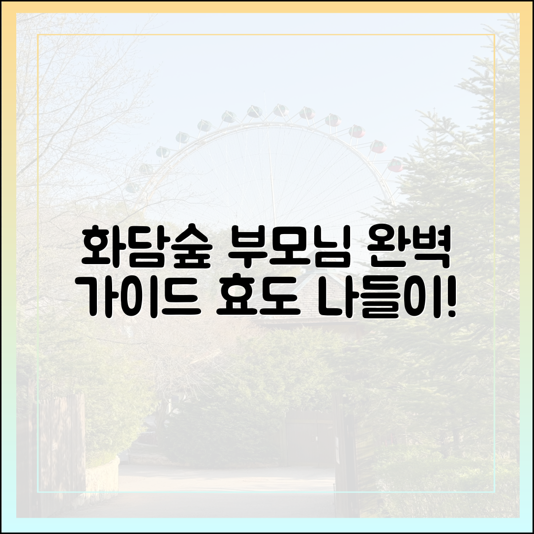 화담숲 부모님 모시기 완벽 가이드