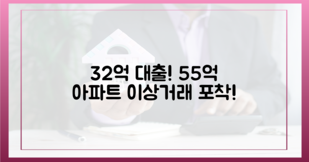 32억 대출, 55억 아파트…이상거래 포착