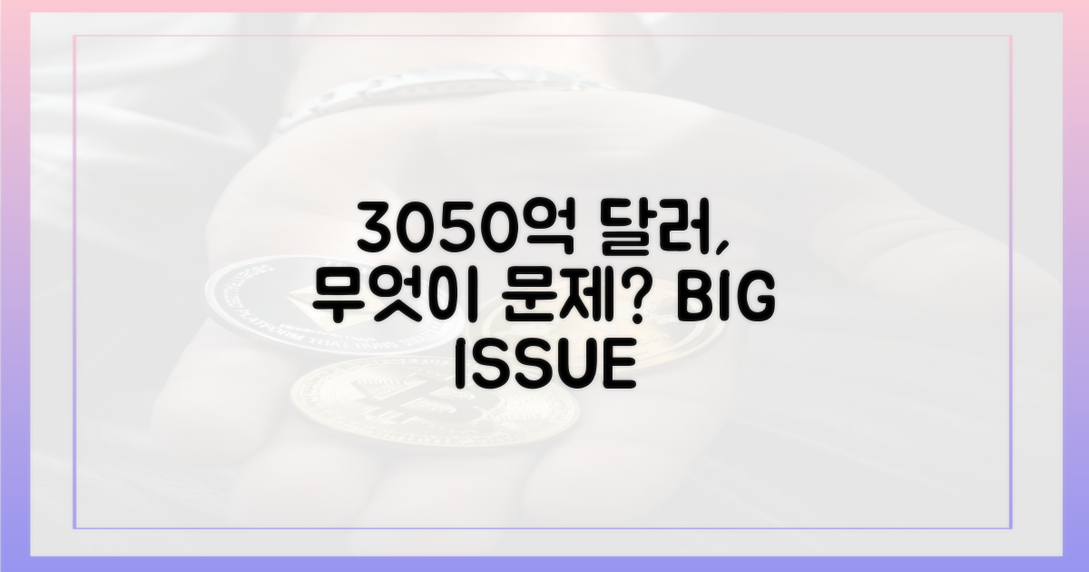 3050억 달러, 무엇이 문제인가?