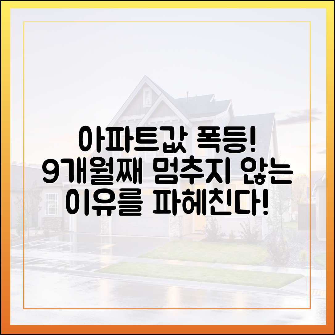 아파트값 급등, 9달째 '뛴다' 완벽 분석!