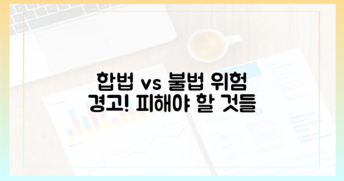 합법 vs 불법: 위험성 경고