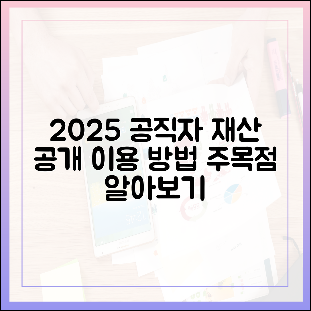 [최신] 공직자 재산 공개 시스템, 2025년 이용 방법 및 주목할 점