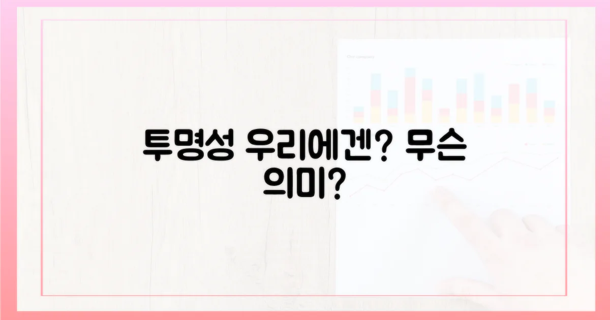 투명성 강화, 우리에게 어떤 의미?