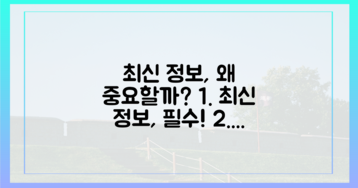 최신 정보, 왜 중요할까?