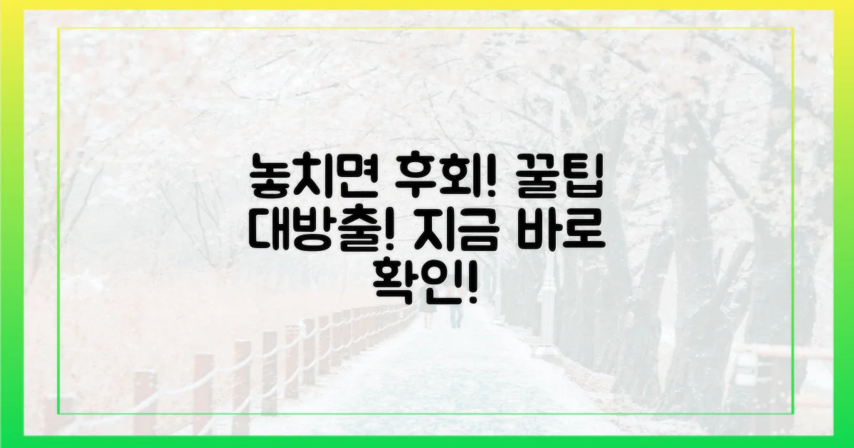 놓치면 후회할 꿀팁!