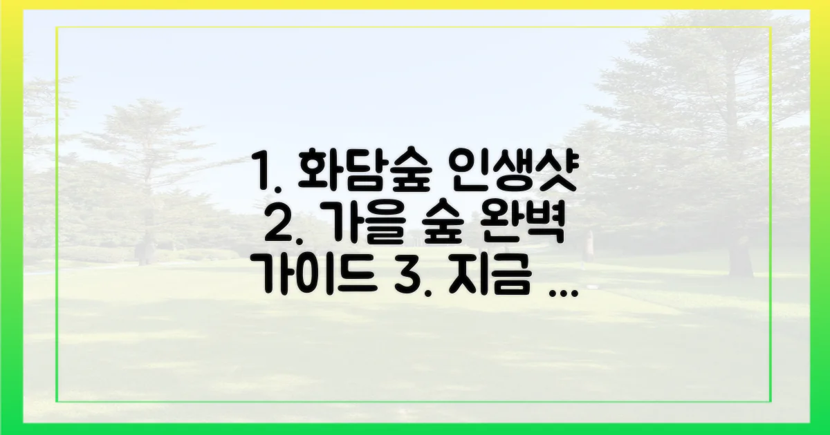 완벽한 화담숲 여행을 만드세요!