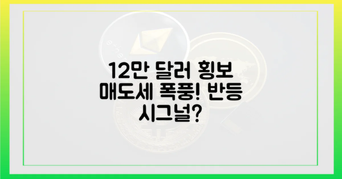 거세지는 매도세, 12만 달러 횡보