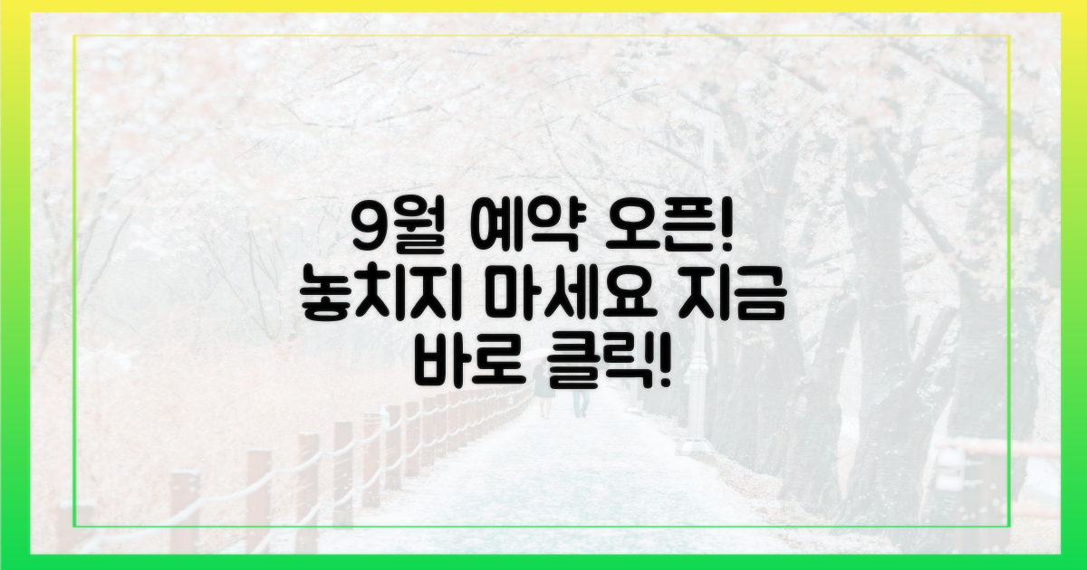9월 초, 예약 오픈 임박