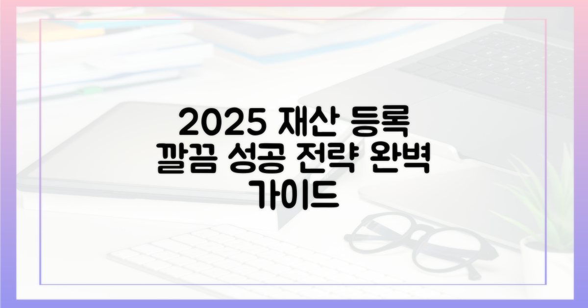 깔끔하게! 2025년 재산 등록 성공 전략