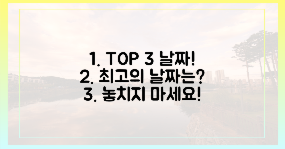 3가지 최고 인기 날짜 확인