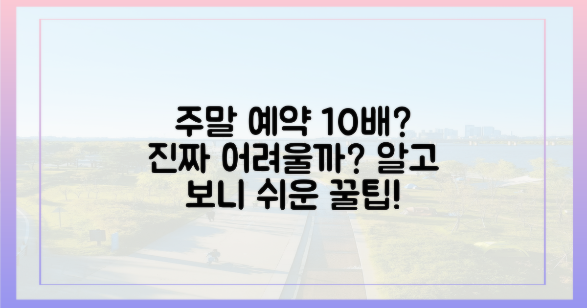 주말 예약, 정말 10배 어려울까?