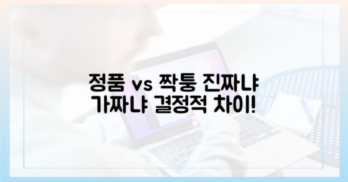 정품 vs 비공식 경로