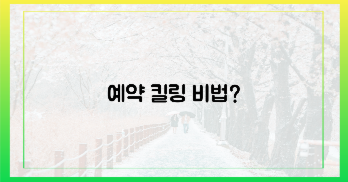 예약 경쟁, 뚫는 비법은?