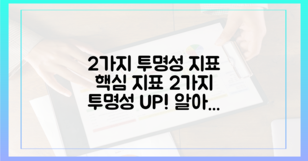 2가지 투명성 지표