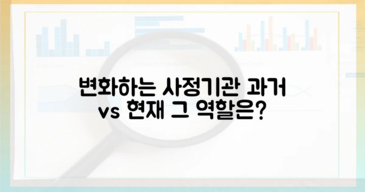 과거와 현재, 사정기관 역할 변화